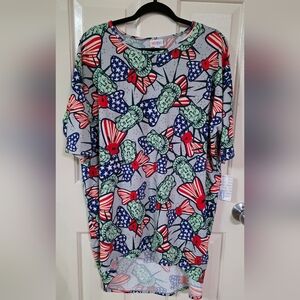 LuLaRoe Statue of Liberty Irma Tunic XL NWT